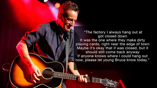 Illustration for article titled 8 Bruce Springsteen Lyrics That Say It All